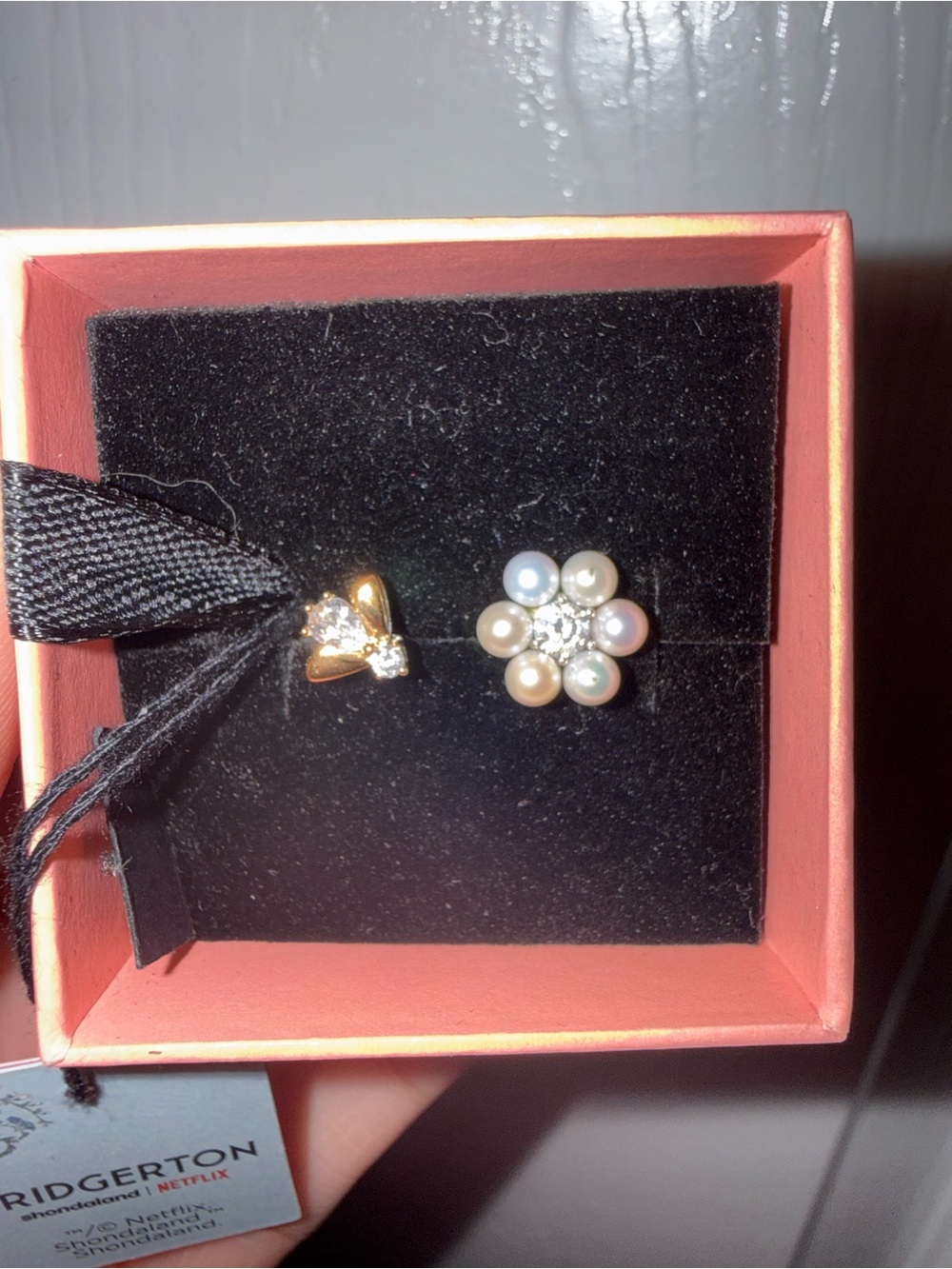 Pandora Bridgerton Bee & Treated Freshwater Cultured Pearl Flower Open Ring